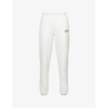 Sporty And Rich Upper East Side Logo-print Cotton-jersey Jogging Bottoms In Heather Gray Forest