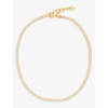 CRYSTAL HAZE SERENA TENNIS 18CT YELLOW GOLD-PLATED CUBIC ZIRCONIA NECKLACE,61791122