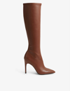 Reiss Carina Pointed Toe Boot In Tan