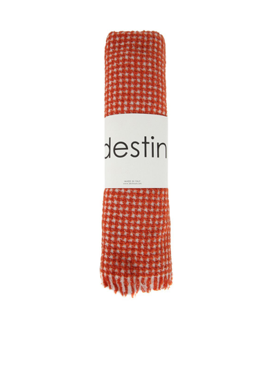 Destin Wool Cashmere 40x180 Scarf In Yellow & Orange