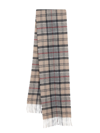 Barbour Holden Checked Fringe-trimmed Scarf In Greystone