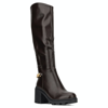 Torgeis Athena Lug Sole Chain Boot In Brown