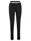 Andreädamo Andreādamo Black Ribbed Trousers In 004