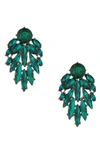 Ettika Crystal Chandelier Earrings In Green