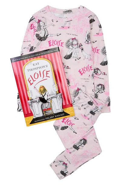 Books To Bed Kids' 'eloise' Fitted Two-piece Pyjamas & Book Set In Pink