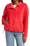 Ugg Atwell High-pile Fleece Jacket In Red Berry