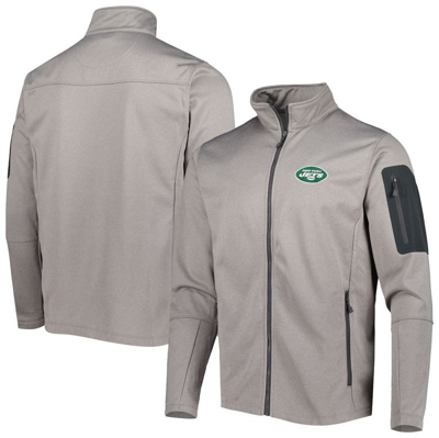 Dunbrooke Heather Gray New York Jets Freestyle Coated Tech Fleece Full-zip Jacket