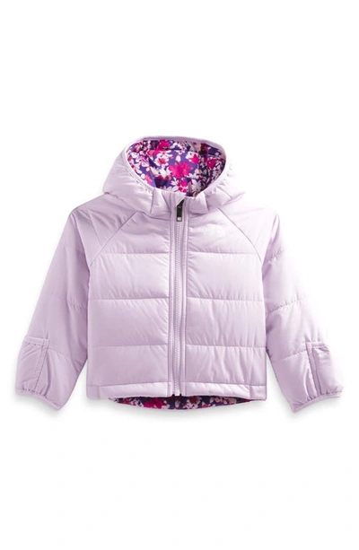 The North Face Babies' Kids' Perrito Reversible Water Repellent Hooded Jacket In Lavender Fog