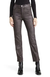 Frame Le Sylvie High Waist Slender Straight Leg Jeans In Multi