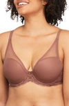 Montelle Intimates Mystique Underwire Plunge Bra In Pecan