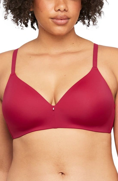 Montelle Intimates Wireless Convertible T-shirt Bra In Raspberry