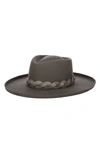 San Diego Hat Mountain Top Wool Fedora In Charcoal
