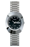 Rado Original Men's Silver-tone Stainless Steel Bracelet Watch 35mm In Black