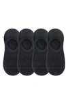 K. Bell Socks 4-pack Low-cut Sock Liners In Black