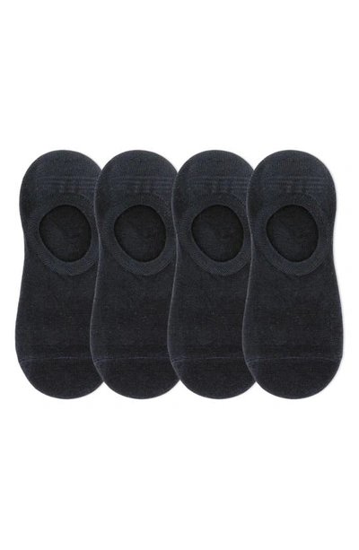 K. Bell Socks 4-pack Low-cut Sock Liners In Black