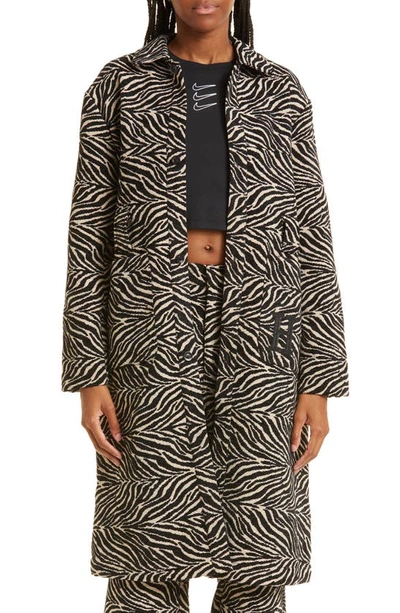 Honor The Gift Zebra Print Trench Coat