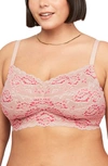 Montelle Intimates Lace Bralette In Rose Dust/ Raspberry