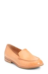 Kork-ease Moc Toe Flat In Orange Leather