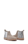 Childrenchic Kids' Glitter Chelsea Boot In Taupe
