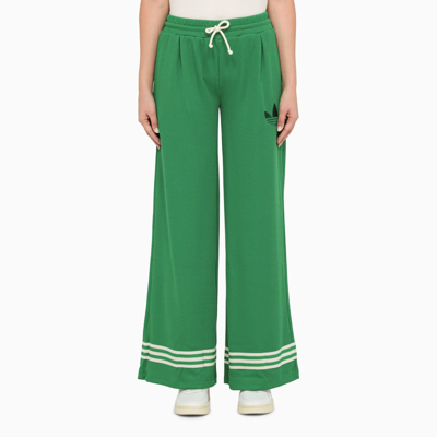 Adidas Originals Striped Straight-leg Trousers In Green