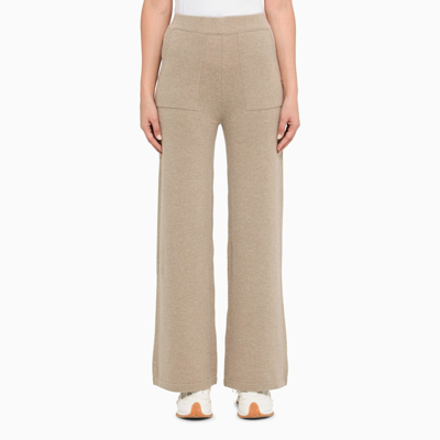 's Max Mara Loungewear Wool And Cashmere Knit Pants In Beige
