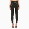 DOLCE & GABBANA BLACK FAUX LEATHER TROUSERS,FTBYTTFUSSH/L_DOLCE-N0000_102-42