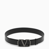 VALENTINO GARAVANI BLACK VLOGO SIGNATURE BELT