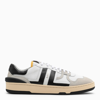 Lanvin Black And White Leather Clay Low Mesh Sneakers In White