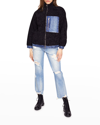 Blue Revival Apres Soft Oversized Jacket With Denim Accents In Black