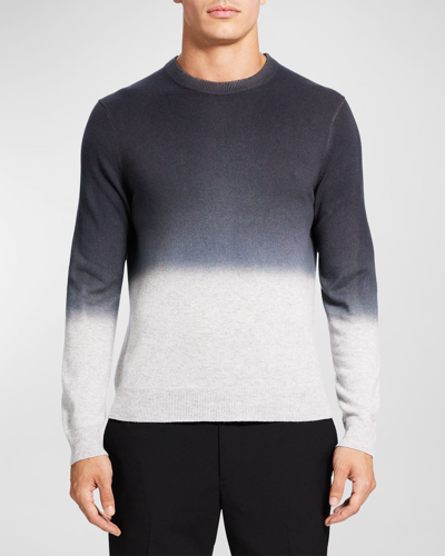 Theory Men's Hilles Cashmere Crew Sweater In Lt Grey Htr/pestl