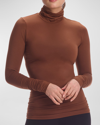 Commando Butter Long-sleeve Turtleneck Top In Cinnamon