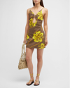 Wynn Hamlyn Zoe Floral Cut-out Mini Dress In Marcus Watson X W