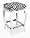 MACKENZIE-CHILDS COURTLY CHECK COUNTER STOOL, 26"