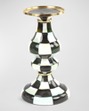 Mackenzie-childs Courtly Check Enamel Pillar Candlestick