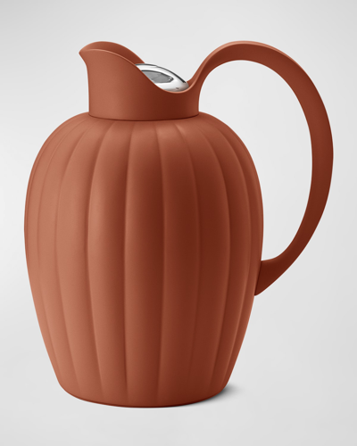 Georg Jensen Bernadotte Terracotta Thermo Jug, 1 Liter In Red