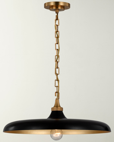 Thomas O'brien Piatto Antiqued Brass Pendant Light