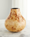 Ladorada Burl Veneer Small Teardrop Vase