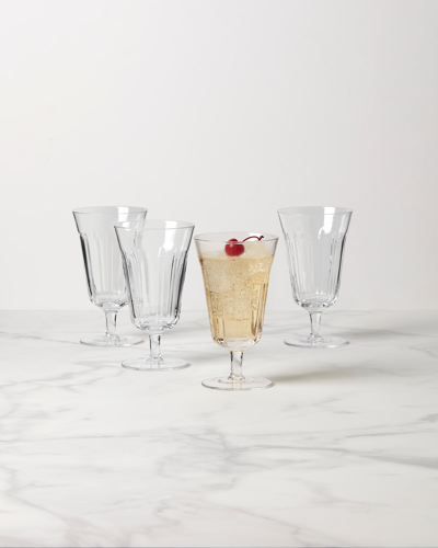 Lenox French Perle Tall Stem Glasses Set, 4 Piece In Clear