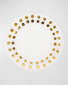 Vietri Medici Gold Medium Round Platter In White
