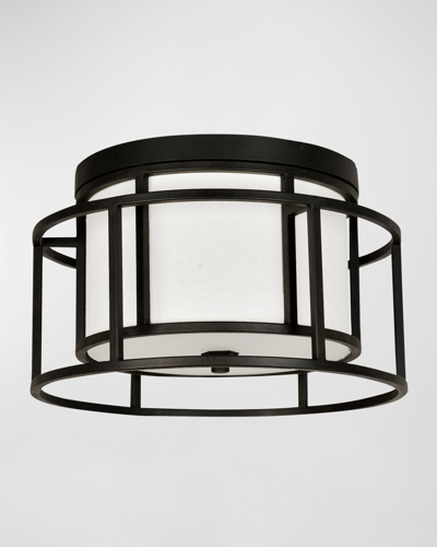 Crystorama Hulton 2-light Steel Ceiling Mount In Black