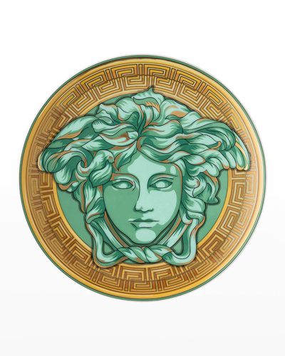 Versace Medusa Amplified Green Coin Bread & Butter Plate