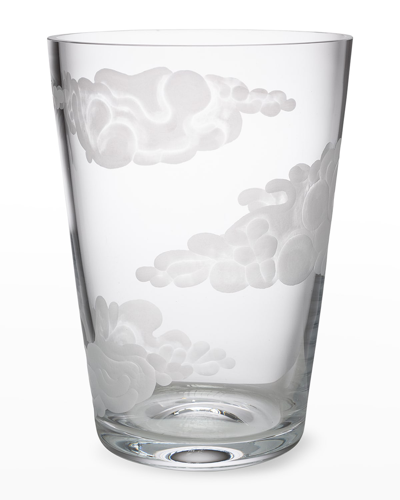 Jonathan Hansen Large Clear Crystal Bucket Vase