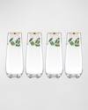 Lenox Holiday 4-piece Stemless Toasting Flutes