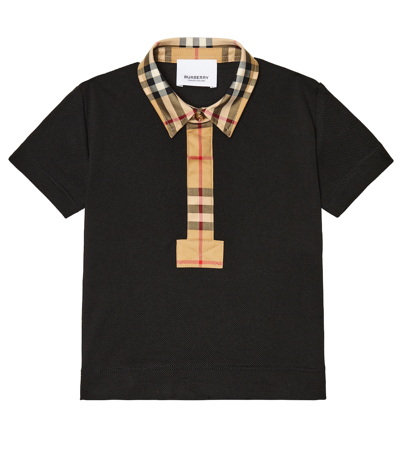 BURBERRY BABY VINTAGE CHECK COTTON POLO SHIRT