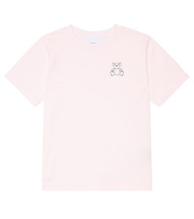 Burberry Kids' Thomas Bear Cotton Jersey T-shirt In Pink