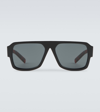 Prada Square Acetate Sunglasses In Black