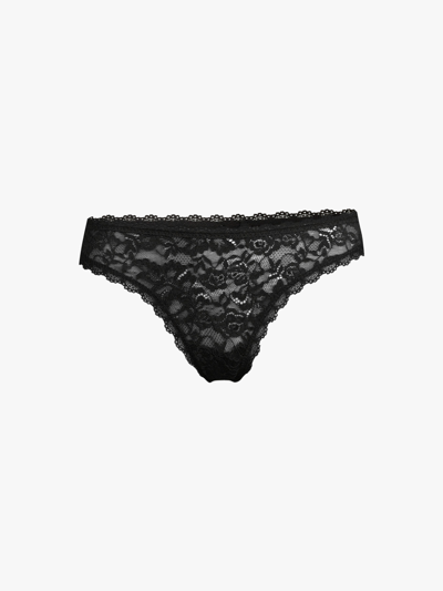 Aubade Rosessence Lace Thong In Noir (black)