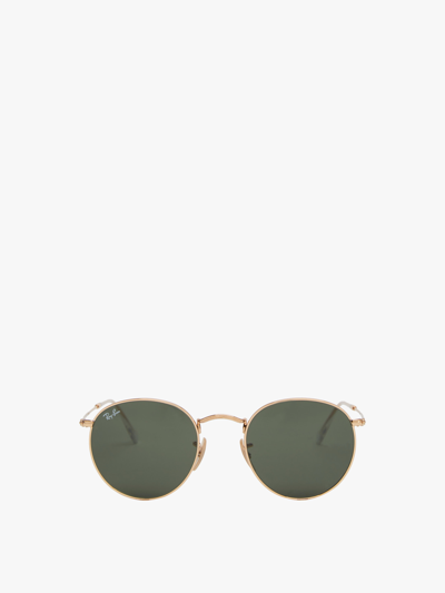 Ray Ban Round Metal Sunglasses Arista In Gold