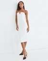 Veronica Beard Nabi Strapless Body Skimming Dress In Off White In Off-white