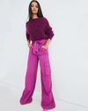 Veronica Beard Belisa Tie-waist Wide-leg Cargo Pants In Bright Magenta